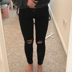 american eagle outfitters black jeans size 00